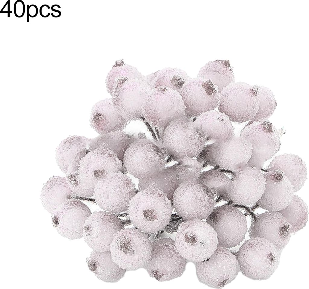 1 Bouquet Künstliche Stechpalme Holly Berry wartungsfrei exquisite Wohnkultur hübsche künstliche Beere für DIY-Weiß