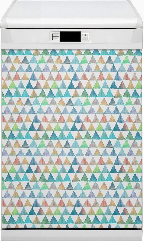 Magnet für Spülmaschine Abwaschbar 45x80 cm Magnet für Spülmaschine Magnetmatte Nachbildung - Dreiecke geometrisch