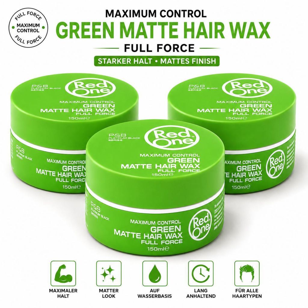 Red One Green Hair Wax 3er Set – 3x150ml Haarwachs Produktbild 