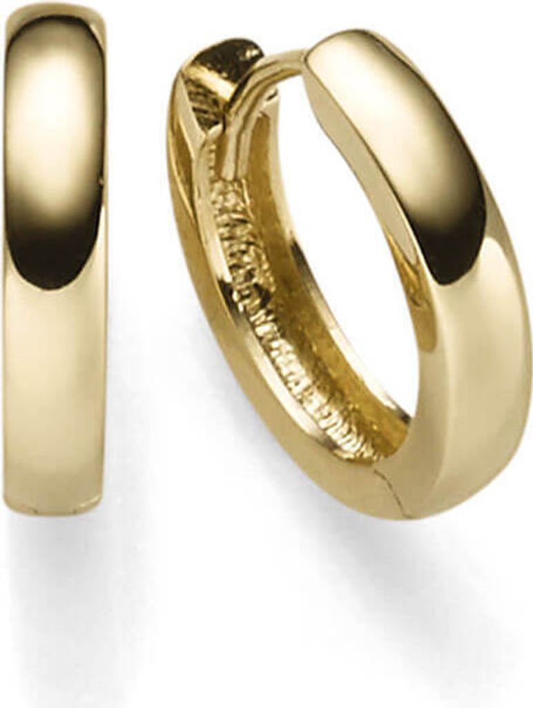 Ohrringe Creolen 2,5x13,5mm Ohrschmuck aus 750 Gold Gelbgold schlicht glänzend