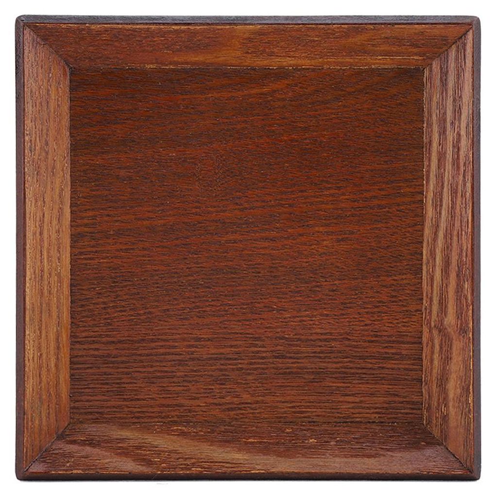 1 Stück quadratischer Sushi-Teller aus Holz, Snacks, getrockneter Kuchen, Dessertteller für Heimgeschirr (#1)