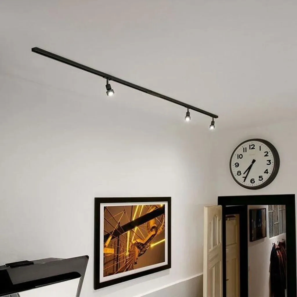Rail 2m noir 3 spots Puri Track - Solution éclairage monophasé modulable - 4