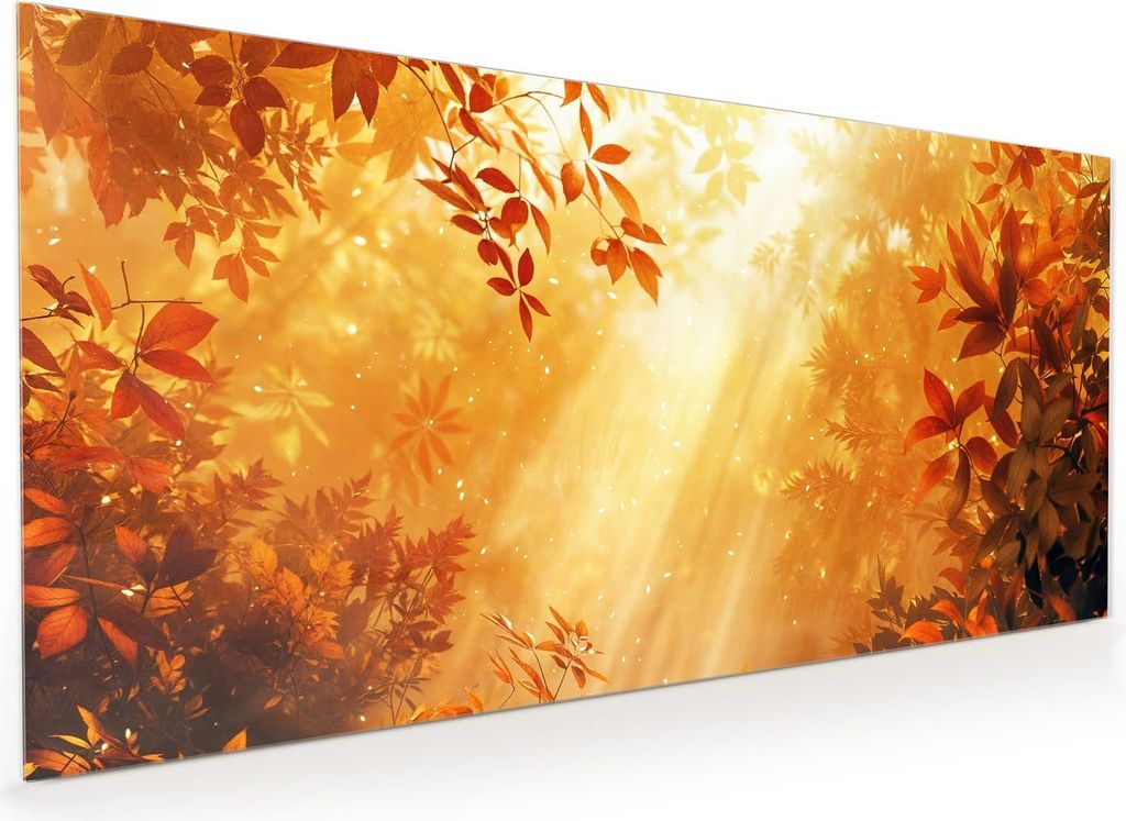 Küchenrückwand Spritzschutz Glas mit Motiv Herbstlicher Wald 40 x 40 cm