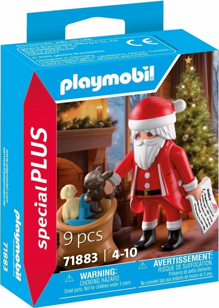 A Playmobil Santa Claus set packaging with a Christmas scene depicted on the box.