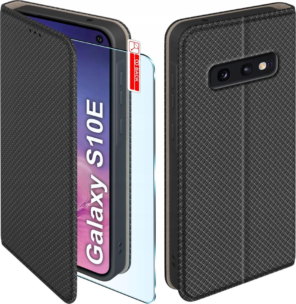 Custodia con patta per Samsung S10e Chiudibile Nera Immagine del prodotto 