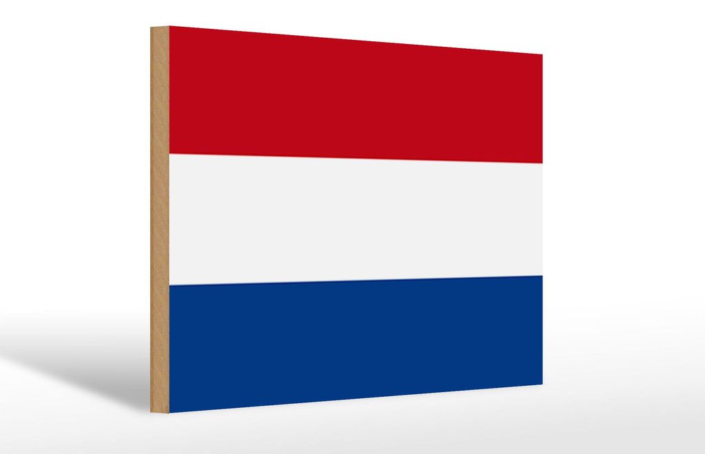 Holzschild Flagge Niederlande 30x20cm Flag of Netherlands