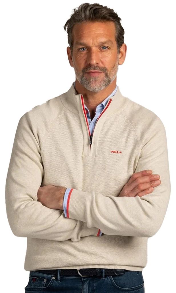 Neuseeland Halbzip Pullover beige Produktbild 