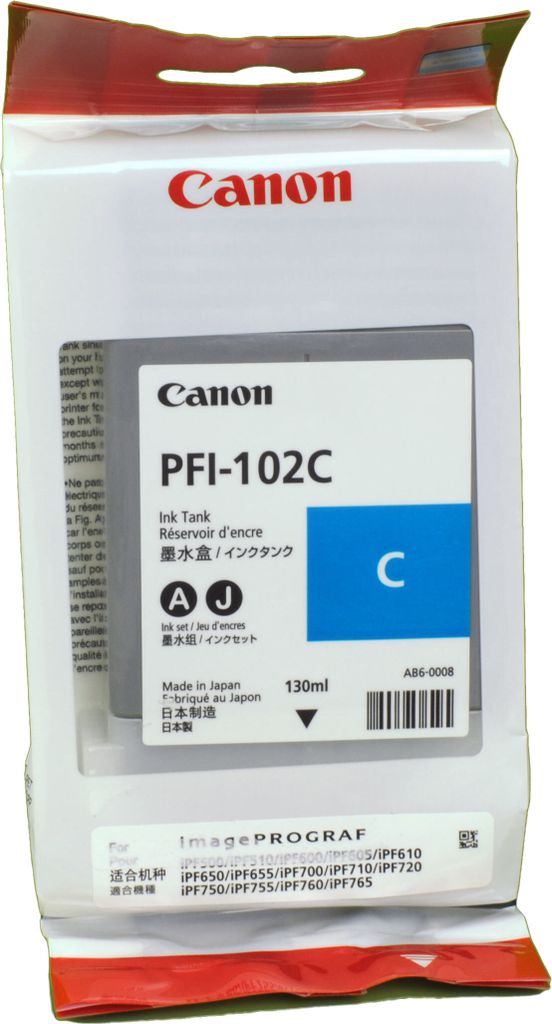 Canon PFI-102C, Cyan, 130 ml Produktbild 