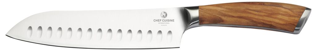 Chef Cuisine Santoku Messer mit Griff aus Olivenholz