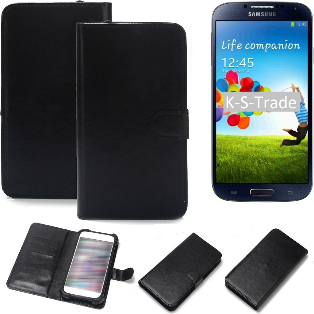 K-S-Trade Handyhülle Schutzhülle kompatibel mit Samsung Galaxy S4 LTE+ Handy Schutz Hülle Handyhülle Bumper schwarz 1x