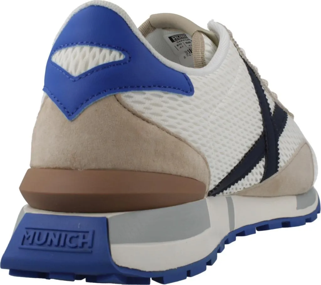 Baskets Munich Sapporo 200 en Cuir Blanc - Confort et Style Durable - 3