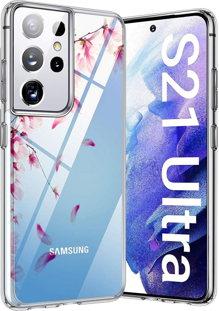 Conie Aufdruck Silikon Schutzhülle für Samsung Galaxy S21 Ultra Tasche Case Bild Cover Bumper TPU Hülle als Motiv 08