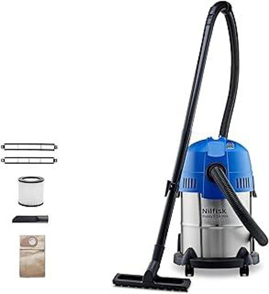 Nilfisk Buddy II 18 Inox 0 Nass-Trockensauger, Leistung: 1200 W - Fassungsvermögen: 18 l; 18451129