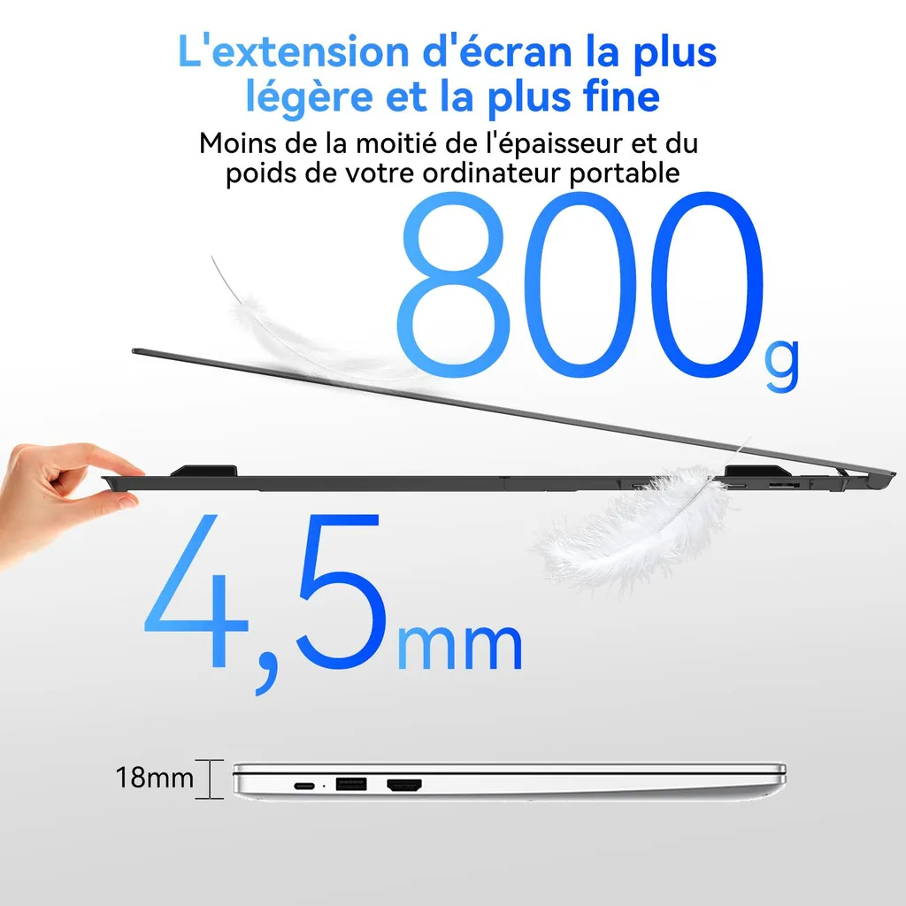 Écran PC Portable Secondaire 15,3" Blackview SCM8 Full HD+ 180°