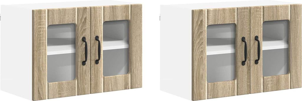 vidaXL Küchenschrank Lucca 2 pcs Sonoma-Eiche 60 x 31 x 40 cm