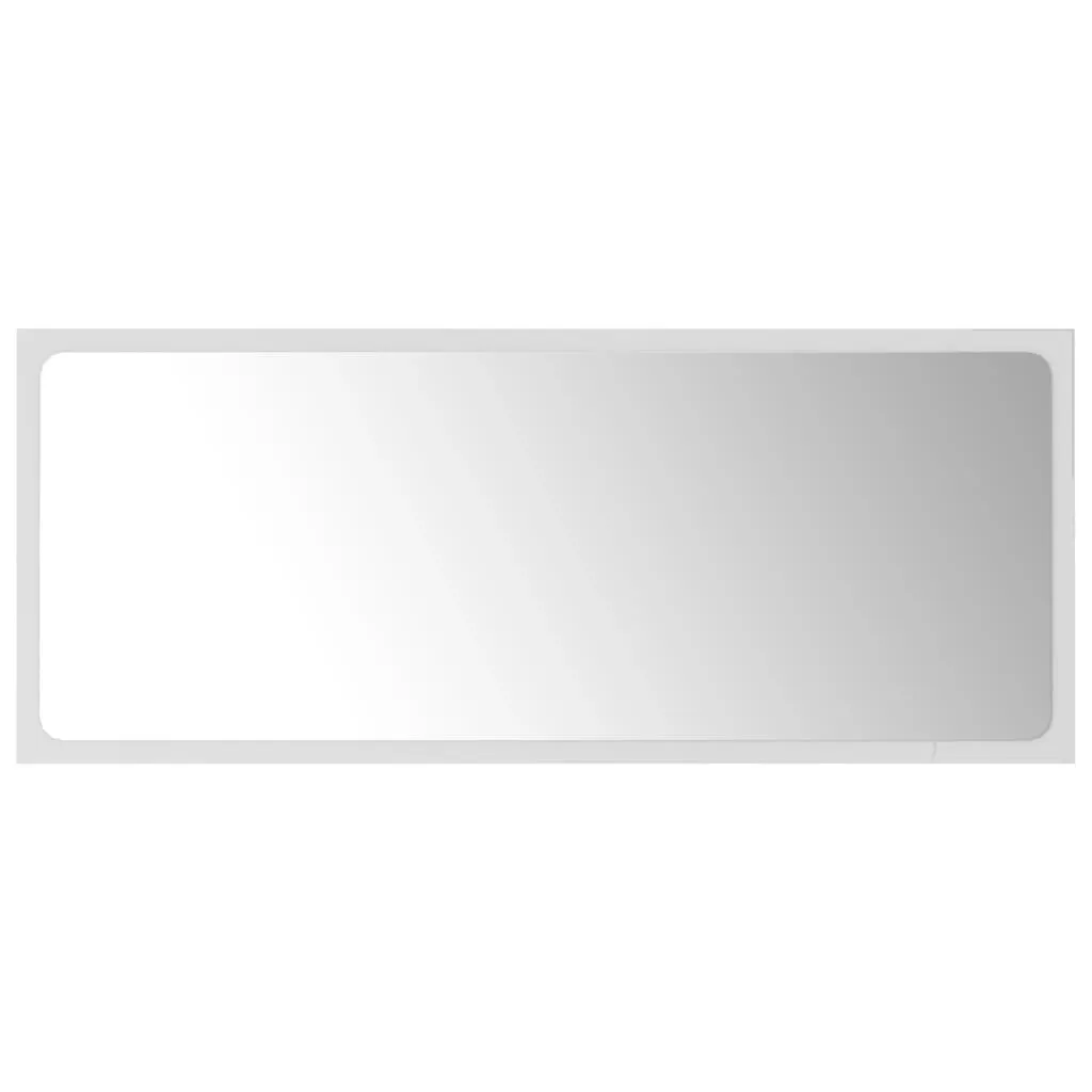 Grand Miroir Rectangulaire Blanc 90 cm pour Mur de Salle de Bain Chic