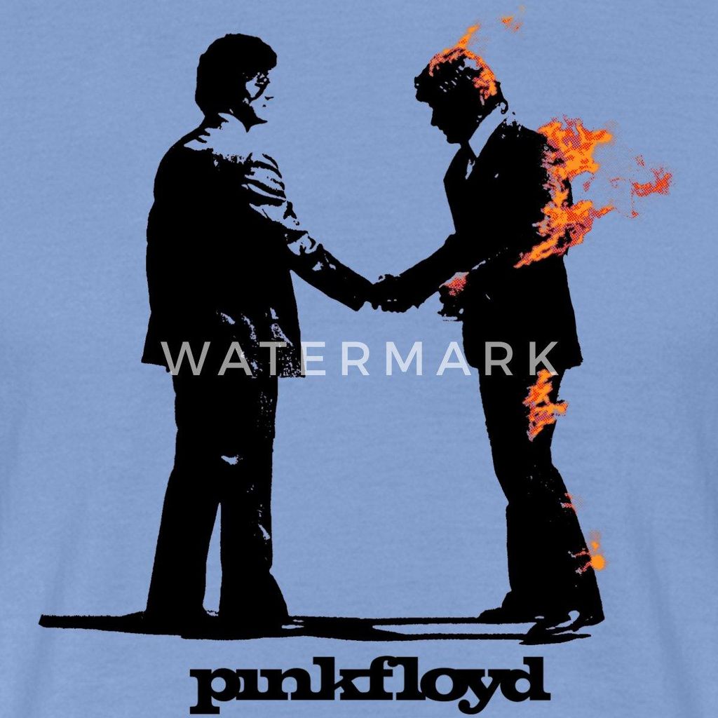 Spreadshirt Pink Floyd Album Cover Und Logo Männer T-Shirt, 4XL, Carolina Blue