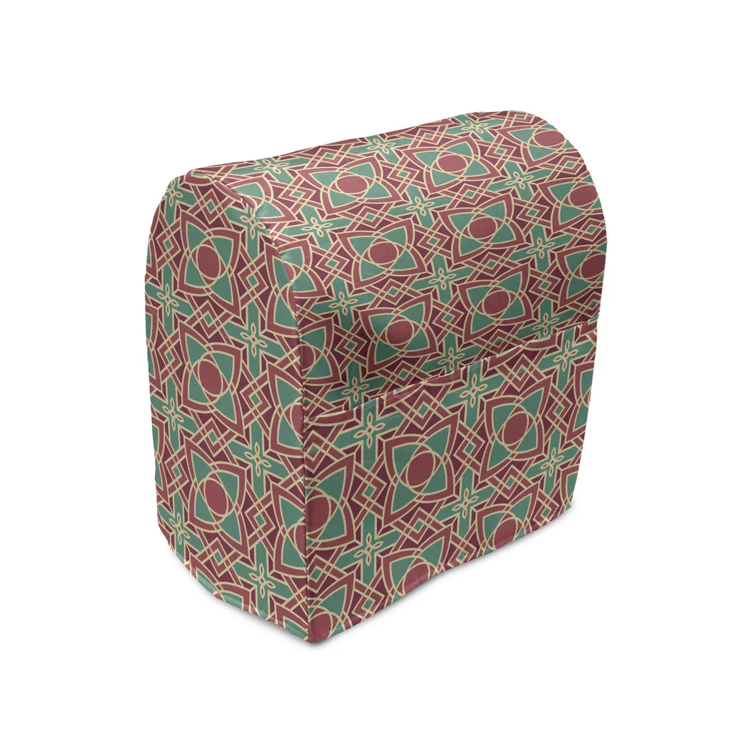 Housse Mixeur en Tissu Ethnique avec Poches de Rangement 36 x 39 x 24 cm