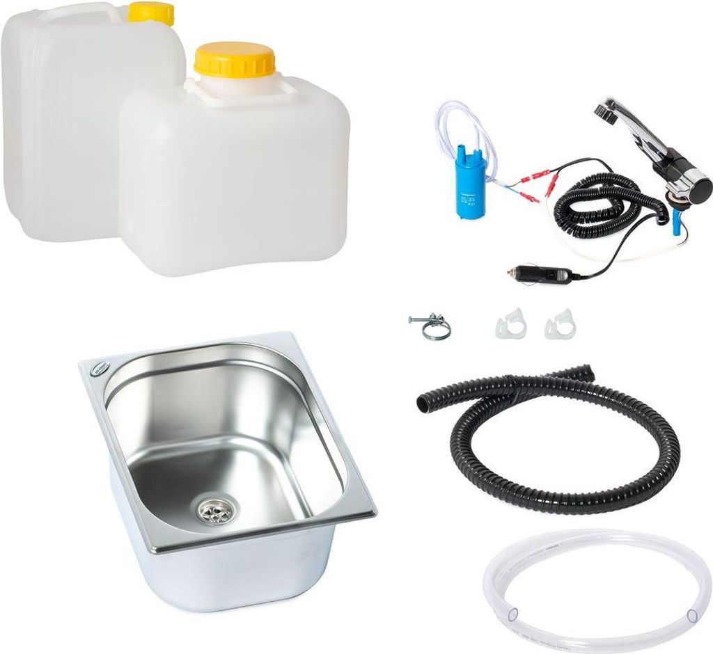 12V Wasseranlage Miniküche 325x265x150mm Campingküche Küchenblock Bausatz London