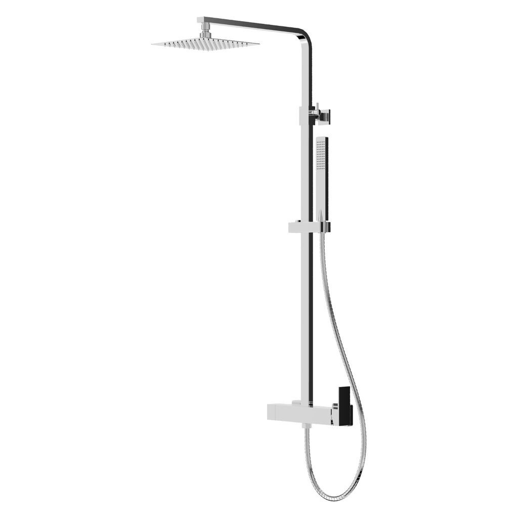 Lavita Aquila Chrom Duschset | Duschen Komplette Dusche Duschgarnitur mit Regendusche| Duschbrause Set Armatur Modernes Design