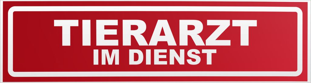 Kiwistar Tierarzt im Dienst invertiert Magnetschild Schild magnetisch - 45cm Rot - reflektierend - Magnetfolie für Auto PKW Kfz