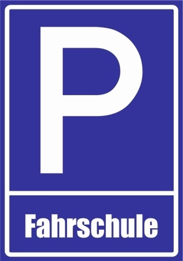 Kiwistar - Parkplatzschild - PVC-Platte 3mm - Fahrschule - 30 x 21cm