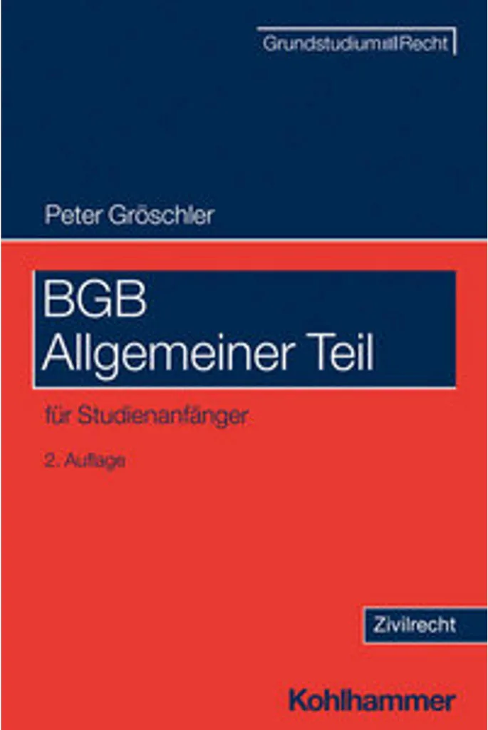 Préparer son Examen de Droit avec le Manuel BGB Allgemeiner Teil Pro