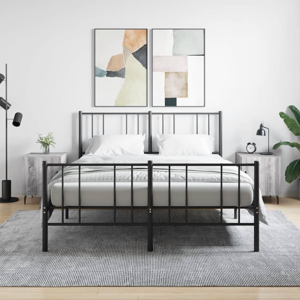 vidaXL Nachttische 2 Stk. Grau Sonoma 40x40x50 cm Holzwerkstoff - Nachttisch - Nachttische - Schrank - Nachtschrank
