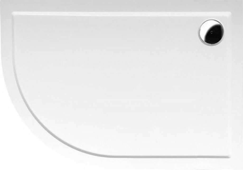 Polysan Duschtassen - Duschwanne Rena R, 1200x900 mm, Gussmarmor, rechts, weiß 65611