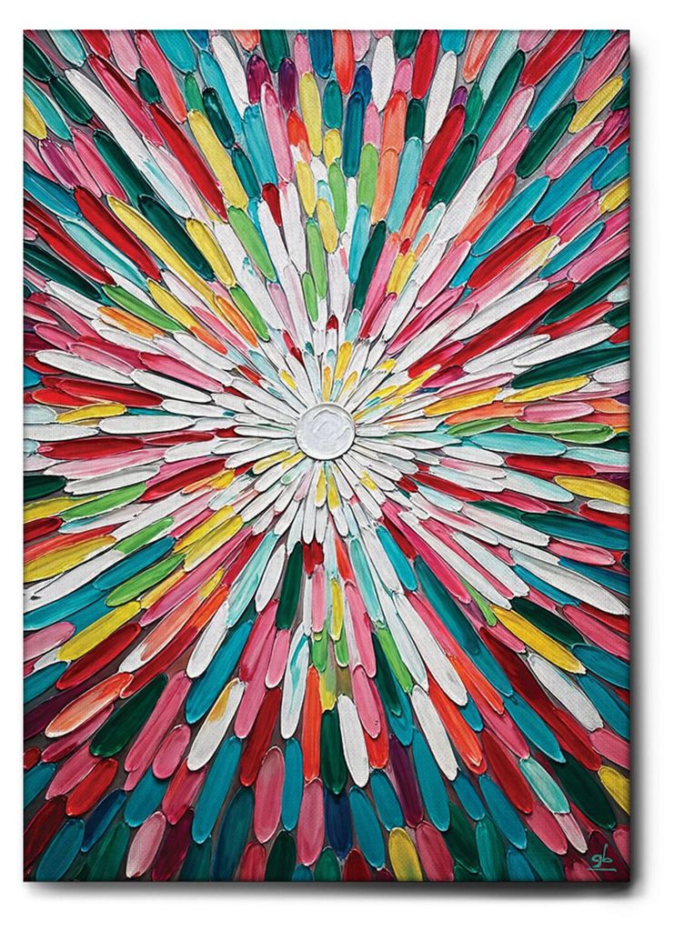 Giallobus - 23 – Blütenblattexplosion - Giallobus - 100L x 140B cm - Bild - Leinwand mit Standardrahmen