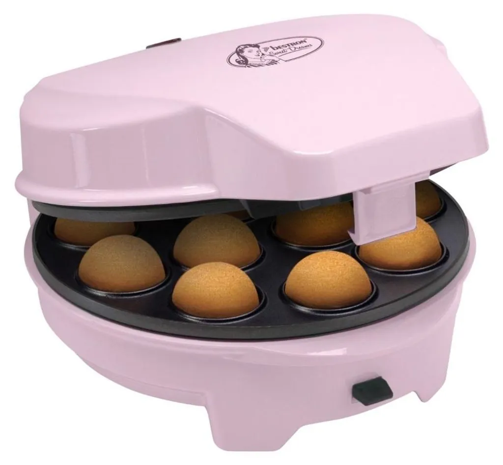 Appareil Pâtisserie 3 en 1 700W Bestron avec Plaques Antiadhésives Rose