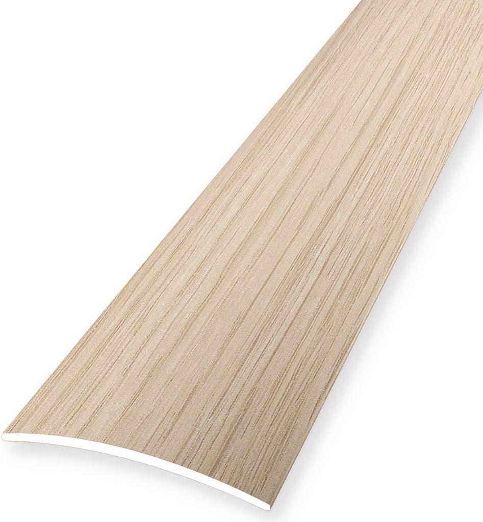 Übergangsschiene 4 x 30 x 2700 mm Übergangsprofil Übergangsleiste Aluminium eloxiert Glatt Selbstklebend Eiche weiß gekalkt Küberit