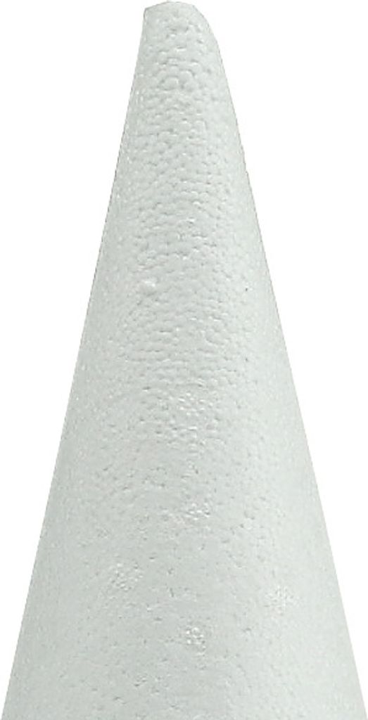 Styroporkegel weiß 14cm x 7cm 10St - Bastelbedarf, DIY Weihnachtsdeko, Modellbau, 10 Stück