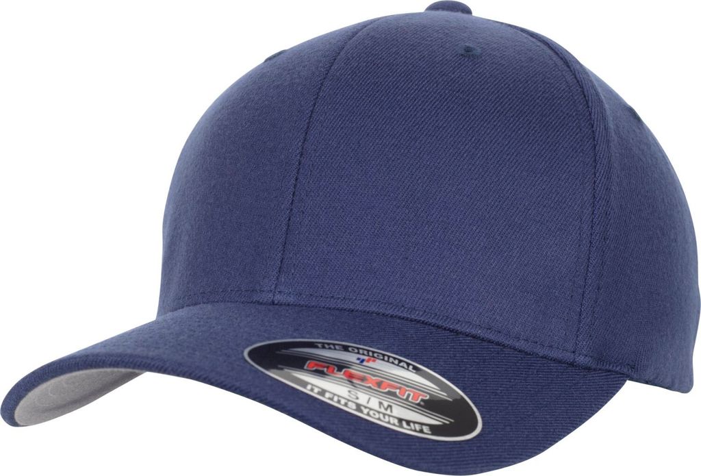 FLEXFIT 6477 | Flexfit Wool Blend Cap, Silberne Schirmunterseite - Farbe: Navy - Größe: S/M