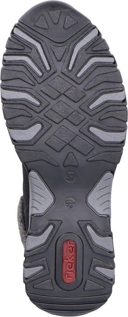 Rieker Damen Stiefeletten Warmfutter mit loser Einlage in Weite G 1/2 M9610, Größe:37 EU, Farbe:Schwarz