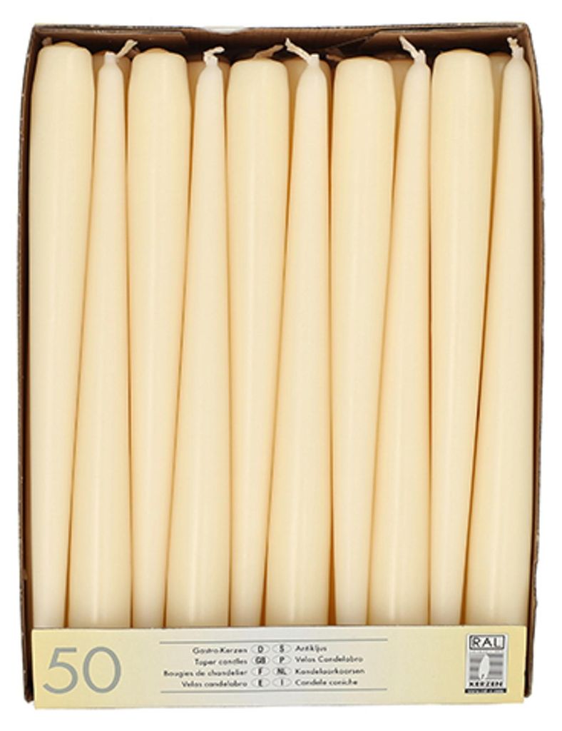 STARPAK Leuchterkerzen 22 mm creme 50er Pack Produktbild 