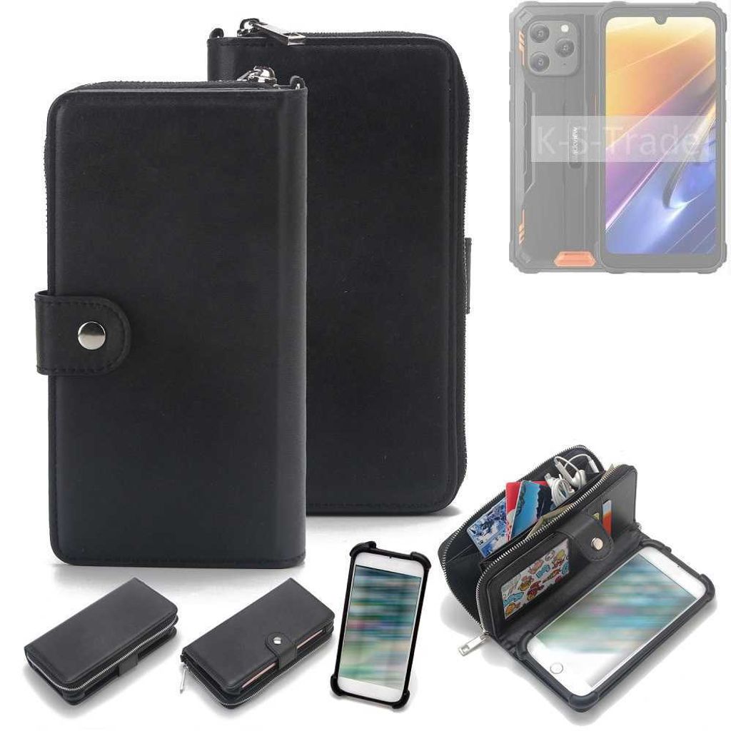 K-S-Trade 2in1 Handyhülle Schutzhülle kompatibel mit Blackview BV5300 Plus & Portemonnee Cover Handy Hülle Case Etui Geldbörse Wallet Bookstyle