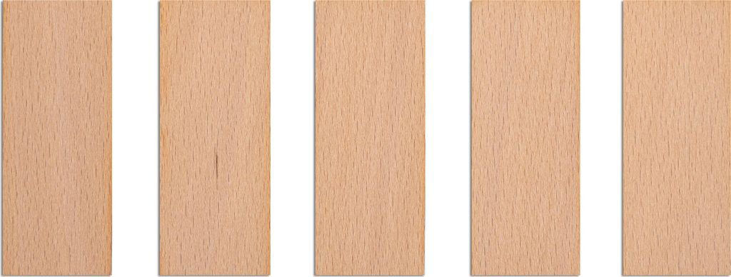 Holzdochte für Kerzen, 75 x 30 x 1 mm, 5 Stück