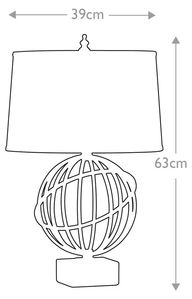 Lampe à poser dorée 58cm en acier - Lampe de chevet grand format