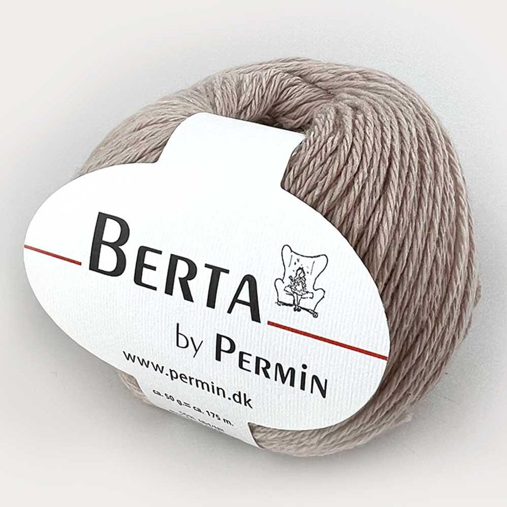 Berta by Permin – Fil à tricoter en laine et coton  Image du produit 