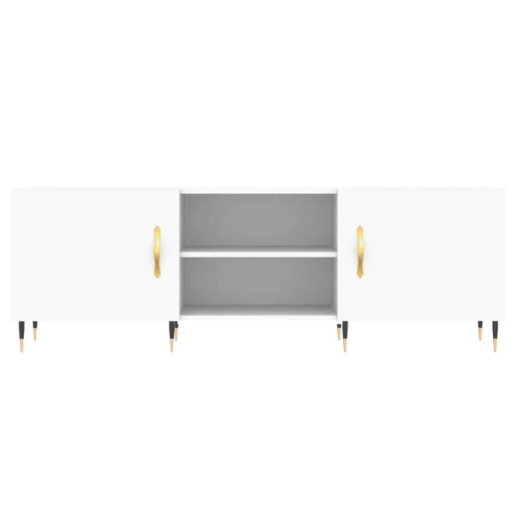 Maison Exclusive - Mobile TV bianco 150x30x50 cm Materiale ligneo - 5