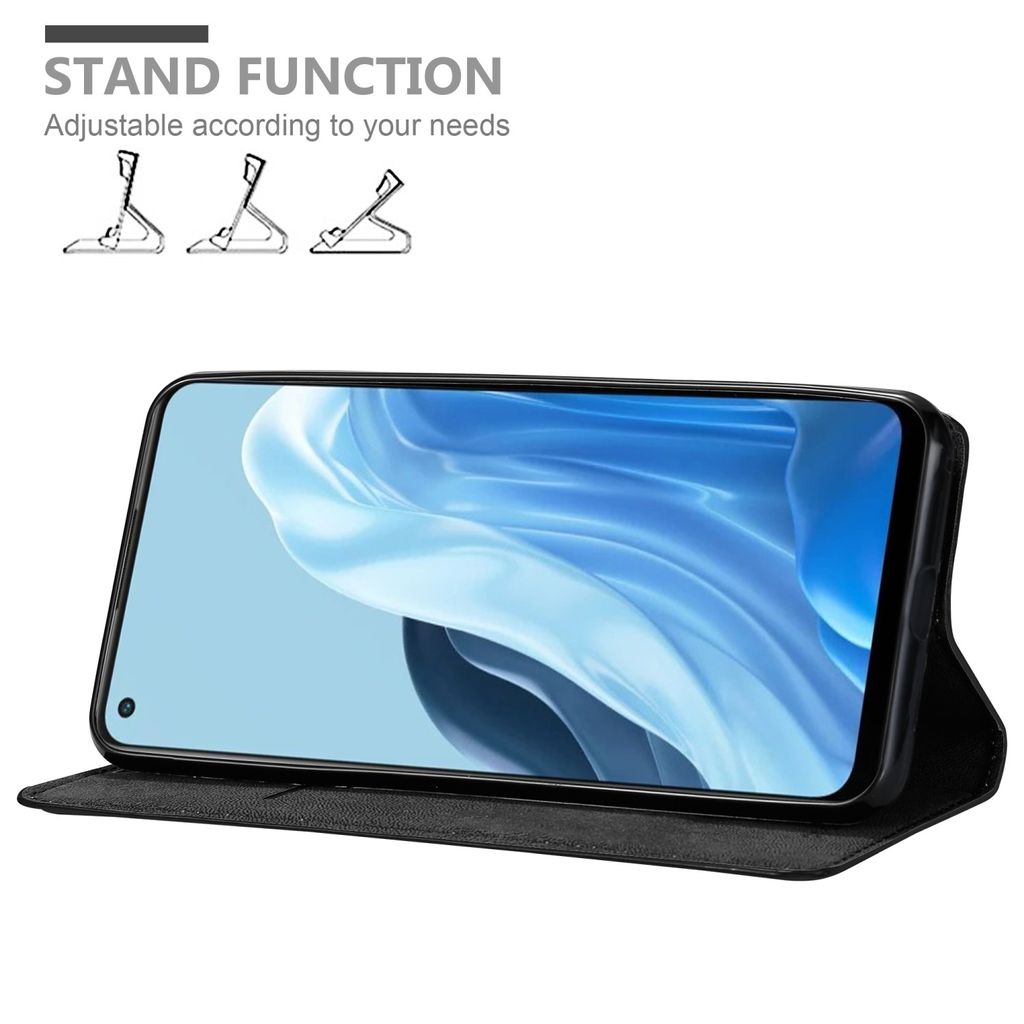XINYEXIN Custodia In Fibra Di Carbonio Per Oppo Find X5 Lite/Reno7 5G | Antiurto Sottile Opaca | Nero