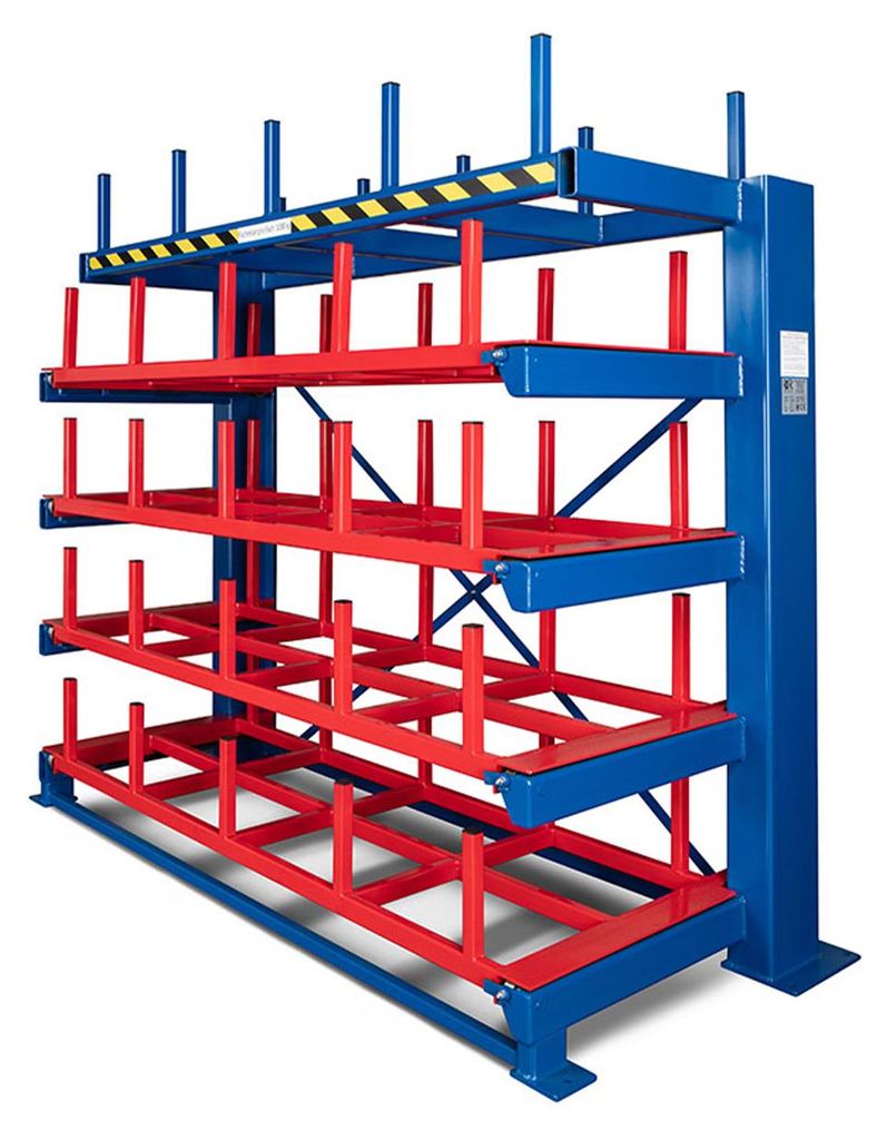 RR Industrietechnik Schubfachregal für Langgut Typ RRL 119x299,5x251cm LxBxH Außenmaß mit 1000kg Traglast je Fach