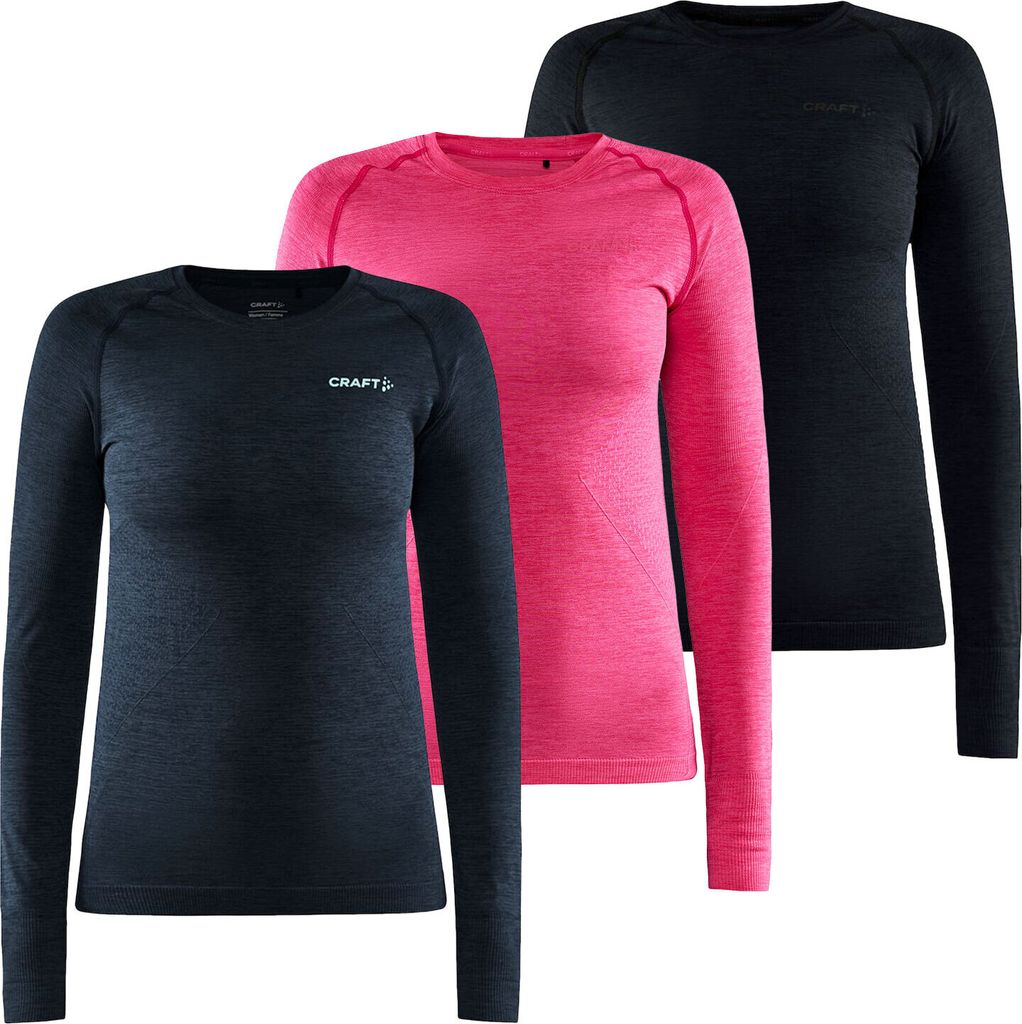 Craft Damen Skiunterwäsche Funktionsshirt Langarmshirt Core Dry Active Comfort, Farbe:Blau, Artikel:-B396000 blaze, Größe:S