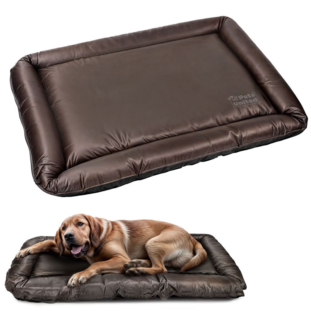 Lazy Bag Premium Hundekissen XXL Hundebett in Braun – Orthopädisches Haustierbett, Waschbar, Indoor & Outdoor, Wasserabweisend 120x84cm
