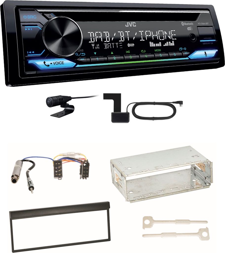 JVC KD-DB912BT Digitalradio Bluetooth Einbauset für Skoda Fabia 6Y
