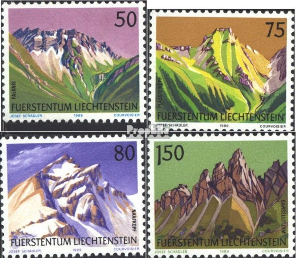 Briefmarken Liechtenstein 1989 Mi 974-977 (kompl.Ausg.) postfrisch Berge