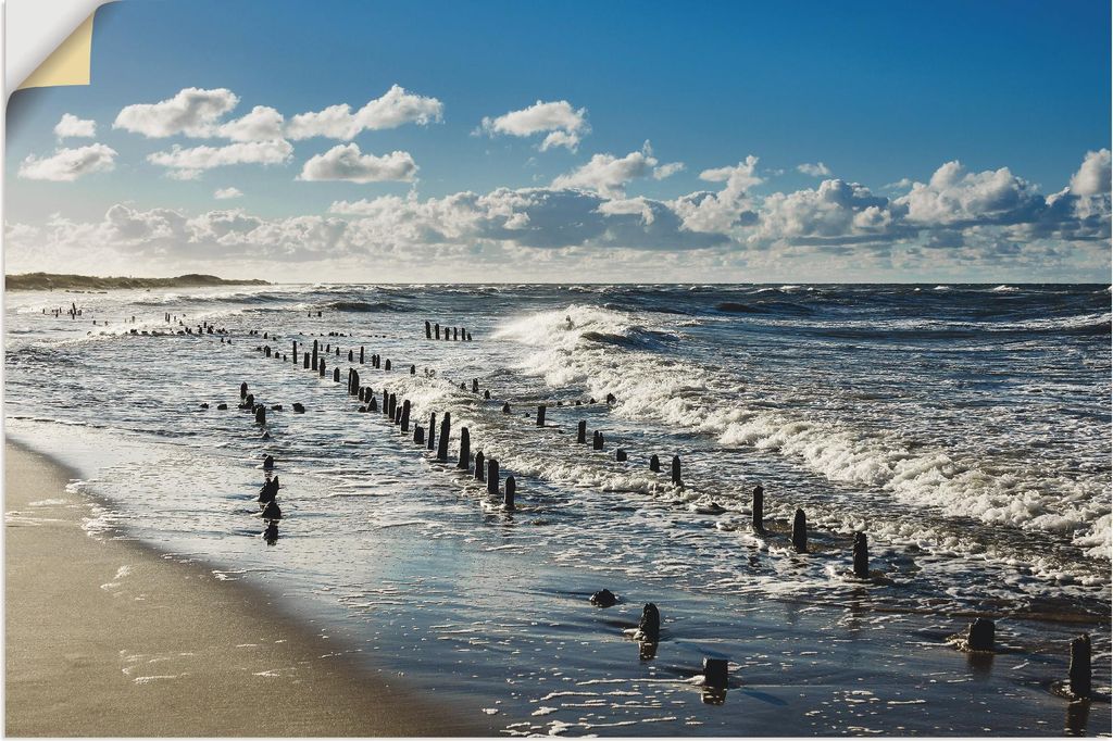 ARTland Wandbild, selbstklebend An der Küste der Ostsee II Größe: 60x40 cm