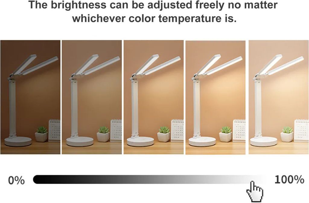 Doppelkopf Schreibtischlampe, LED Tischleuchte, 5 Farbe Produktbild 5