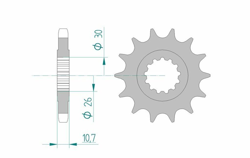 AFAM Stahl Standard Ritzel vorne - 530 Produktbild 